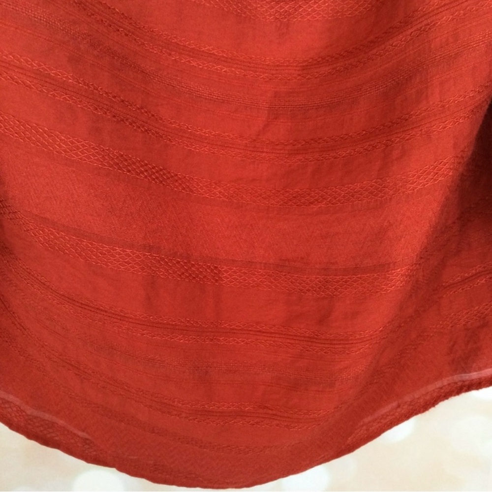 1.State Rust Colored Cold Shoulder Blouse - Picture 5 of 8